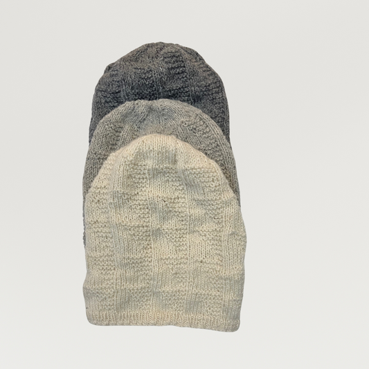 100% Wool Unisex Marley Slouch Beanie Hat Adults & Kids