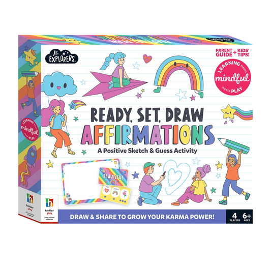 Junior Explorers: Ready, Set, Draw Affirmations Board Game