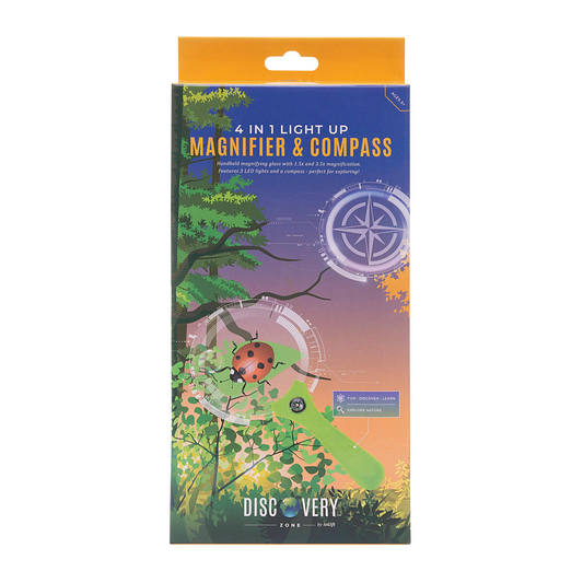 Discovery Zone: 4 in 1 Light up Magnifier with Compass