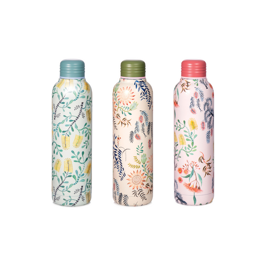 Australian Botanical Stainless Steel Drink Bottle - 500ml - Sally Browne