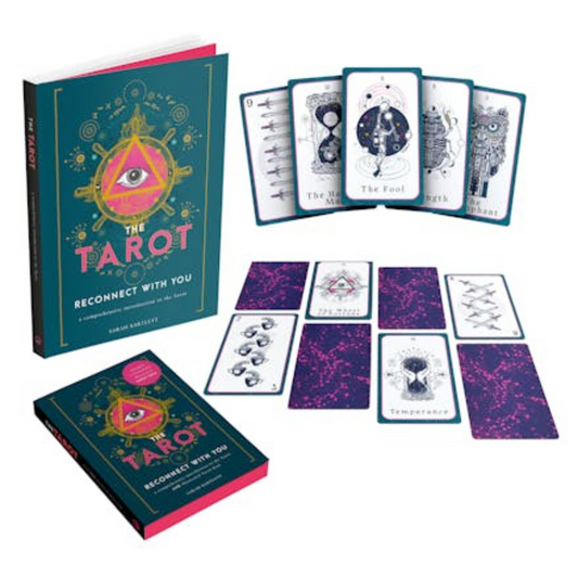 The Body Tarot card set featuring 72 cards and a 64-page illustrated book for self-discovery and tarot reading.