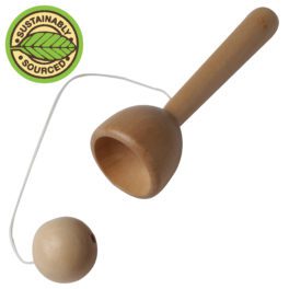 Wooden Cup and Ball Game