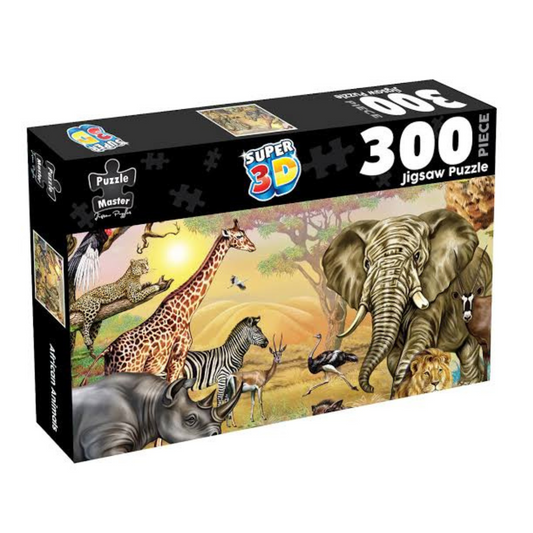 300pc 3D African Animals Jigsaw Kids Puzzle