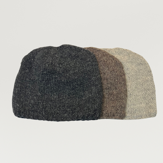 100% Wool Unisex Charlie Beanie Hat Adults & Kids