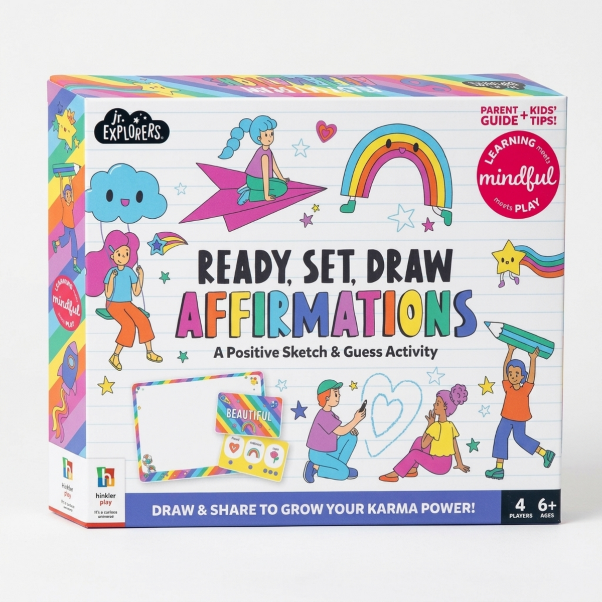 Junior Explorers: Ready, Set, Draw Affirmations Board Game