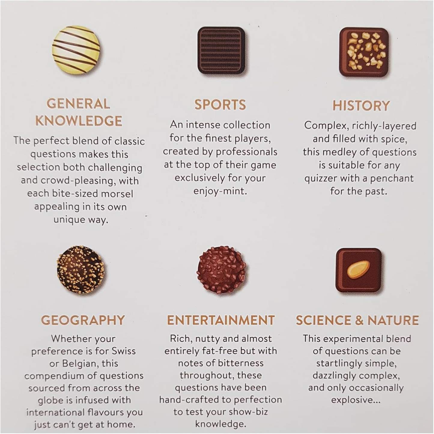 Games | After Dinner Quiz Chocolate Box
