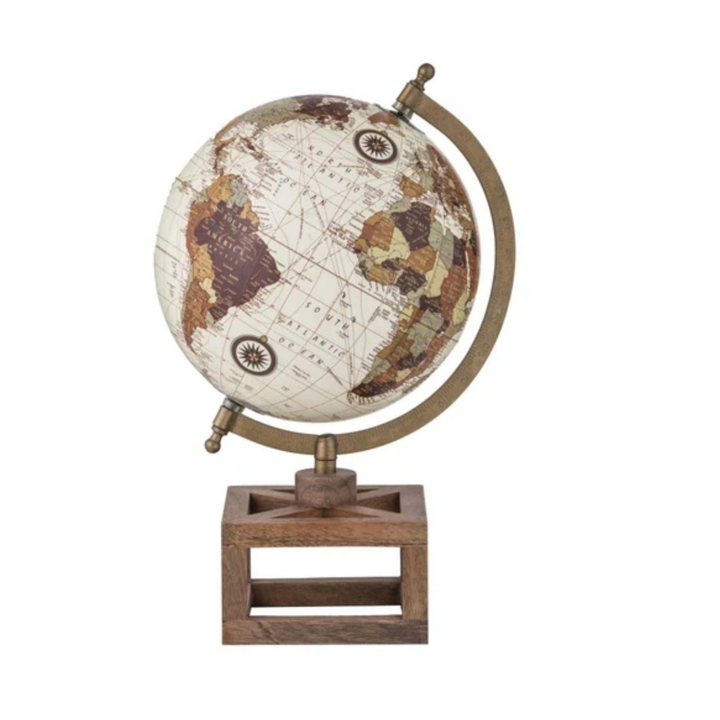 Amalfi World Globe with Wooden Base
