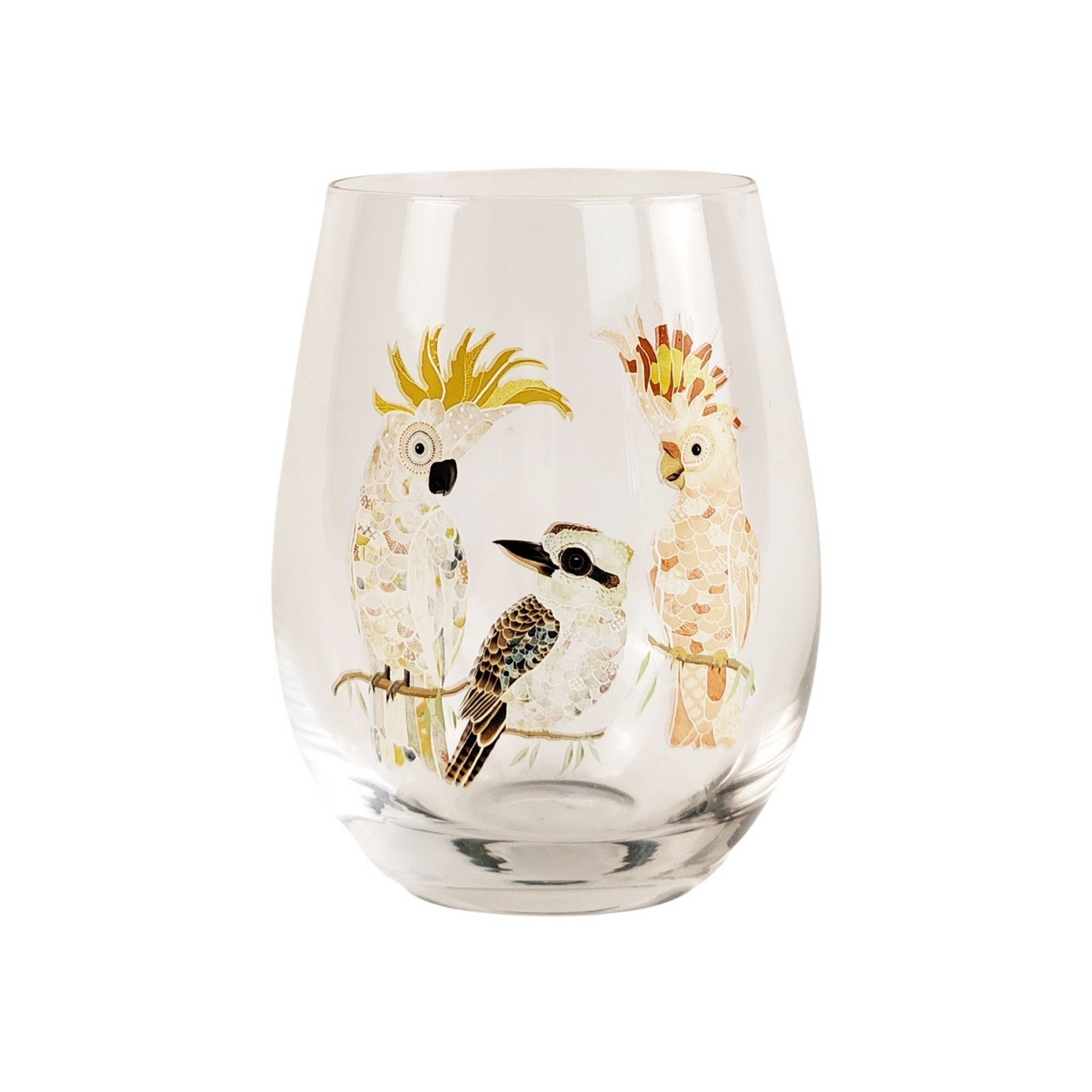 Australian Birds Wine Glass Drinking Cup