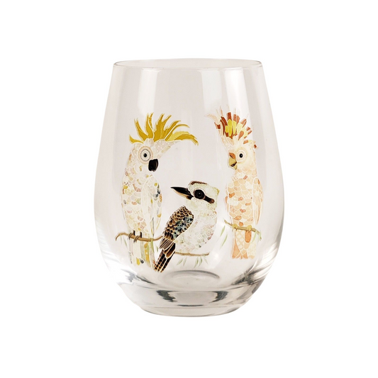 Australian Birds Wine Glass Drinking Cup