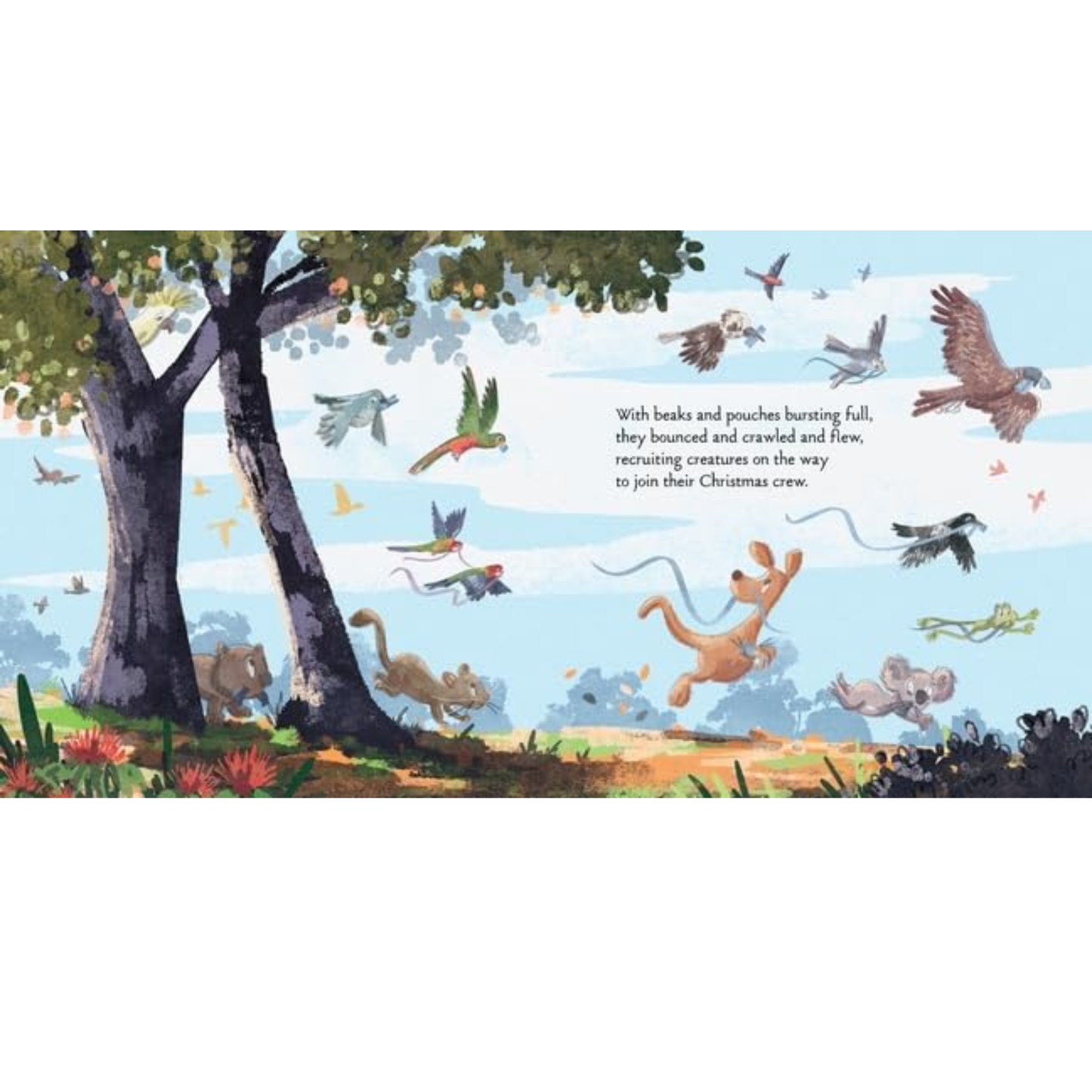 An Aussie Christmas Gum Tree Hardcover Book