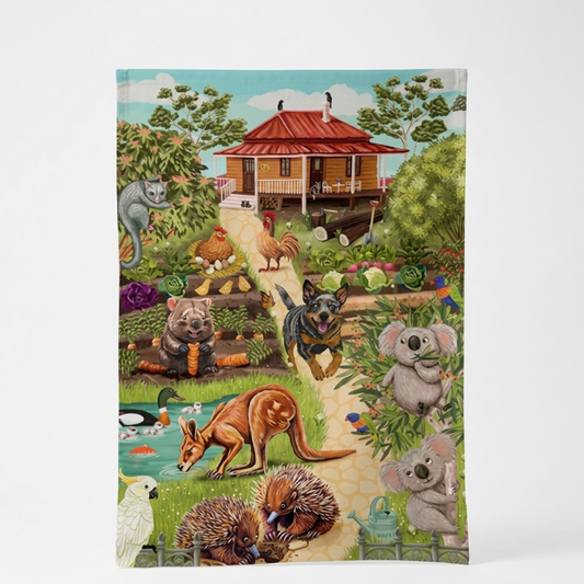Tea Towel Australian Animals