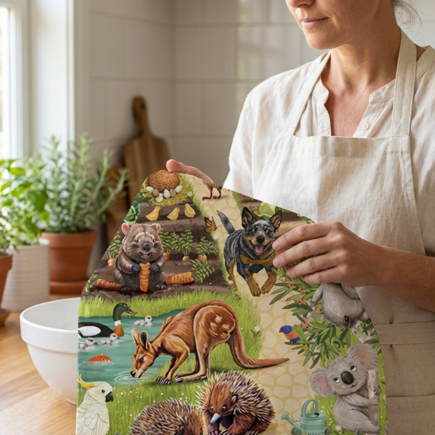 Tea Towel Australian Animals