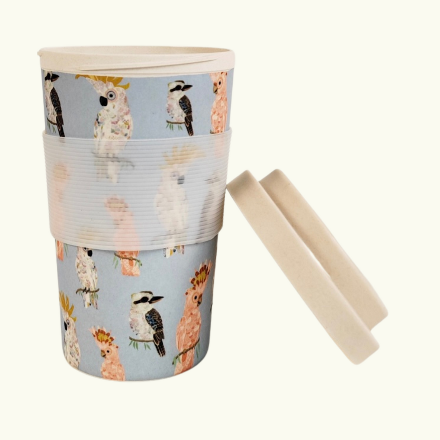 Australian Birds Bamboo Travel Mug