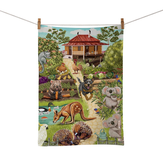 Tea Towel Australian Animals