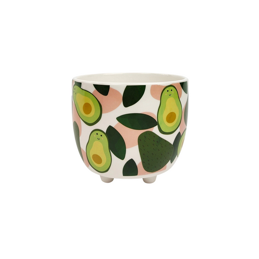 Avocado Ceramic Planter Garden Plant Pot (Small)