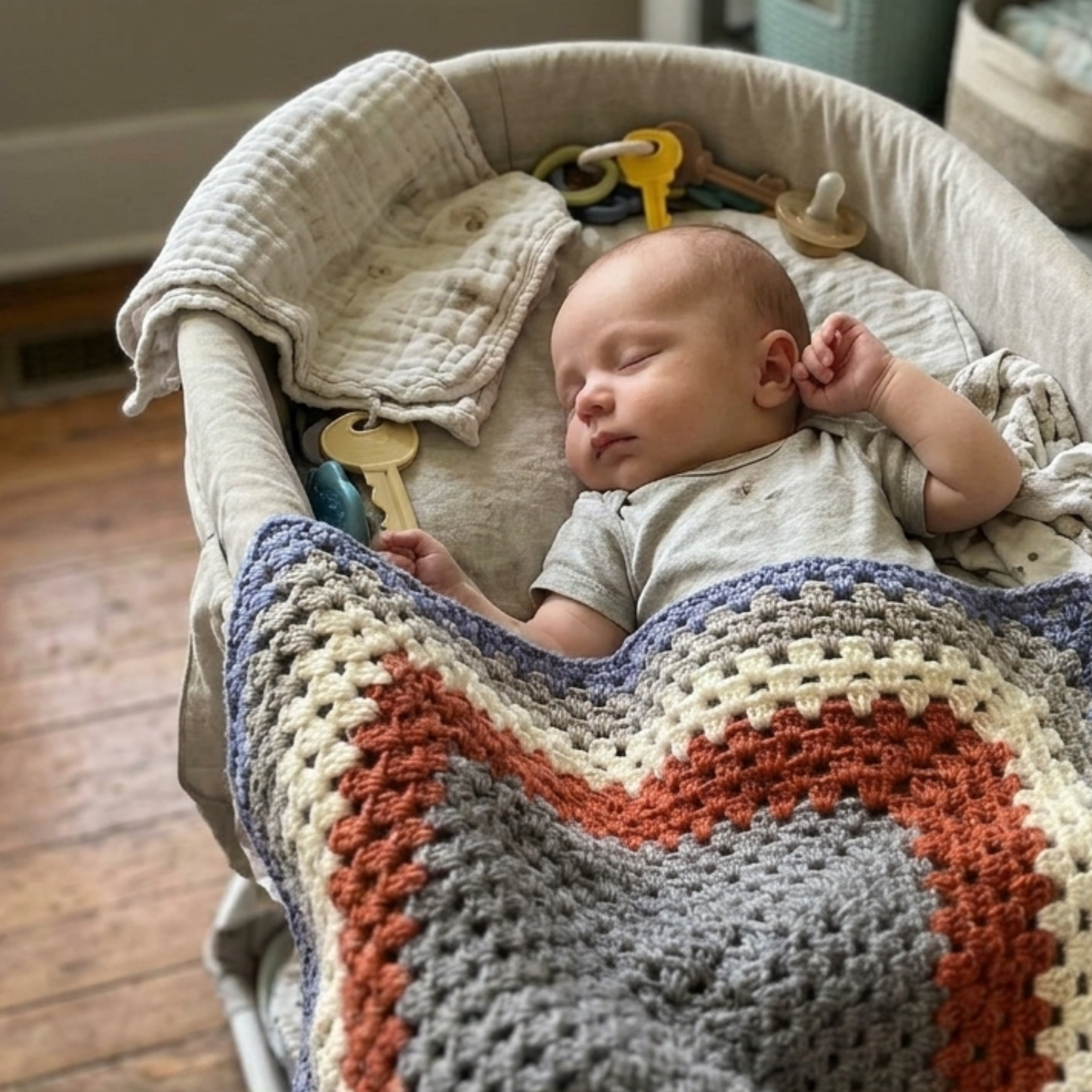 Local Daylesford Baby Blanket - Coloured Lines