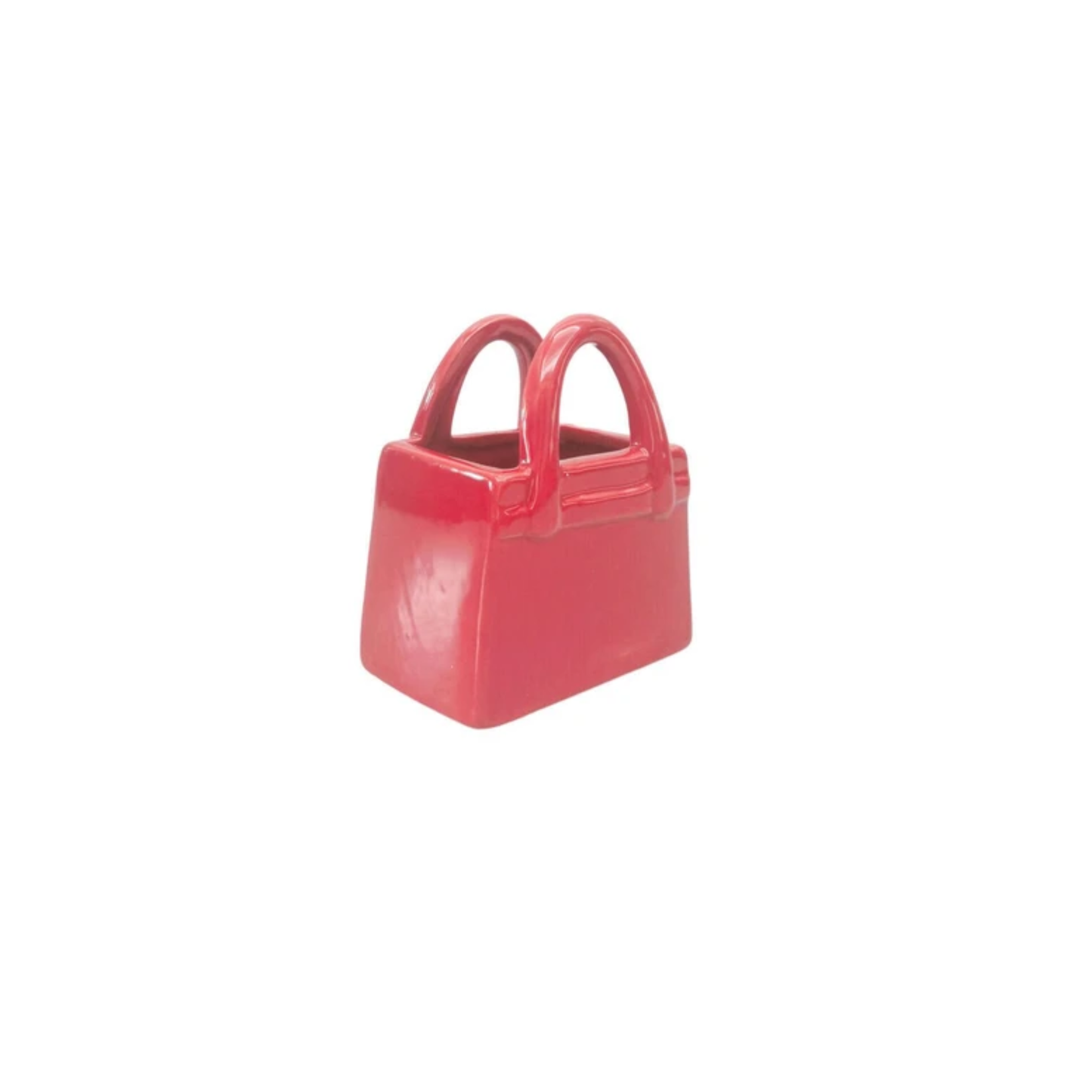 Handbag Small Planter Pot Red 10cm