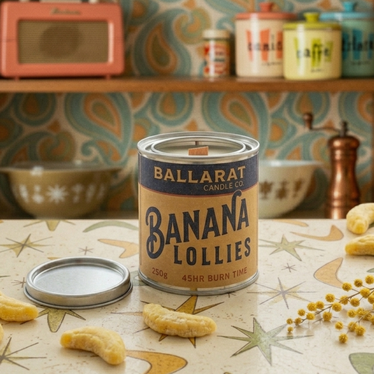 Bannana Lollies Tin Candle, 120g