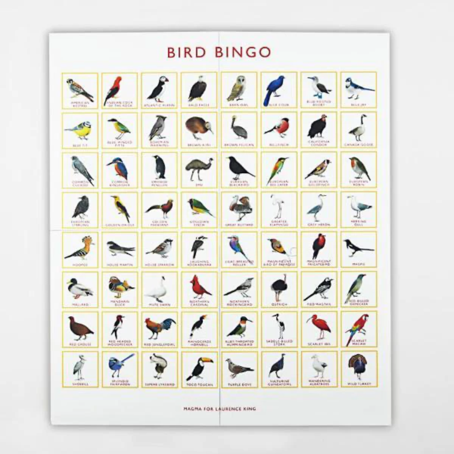 Bird Bingo Board Game