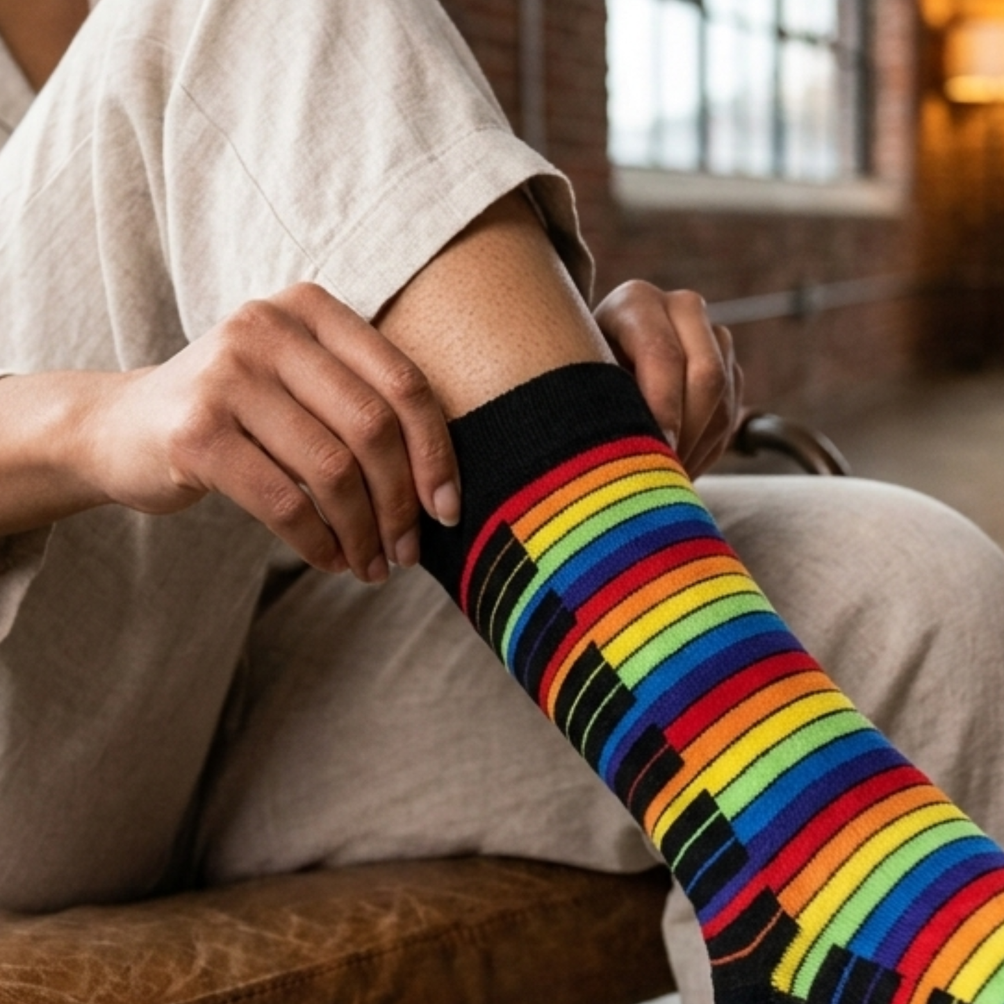 Rainbow Socks One Size