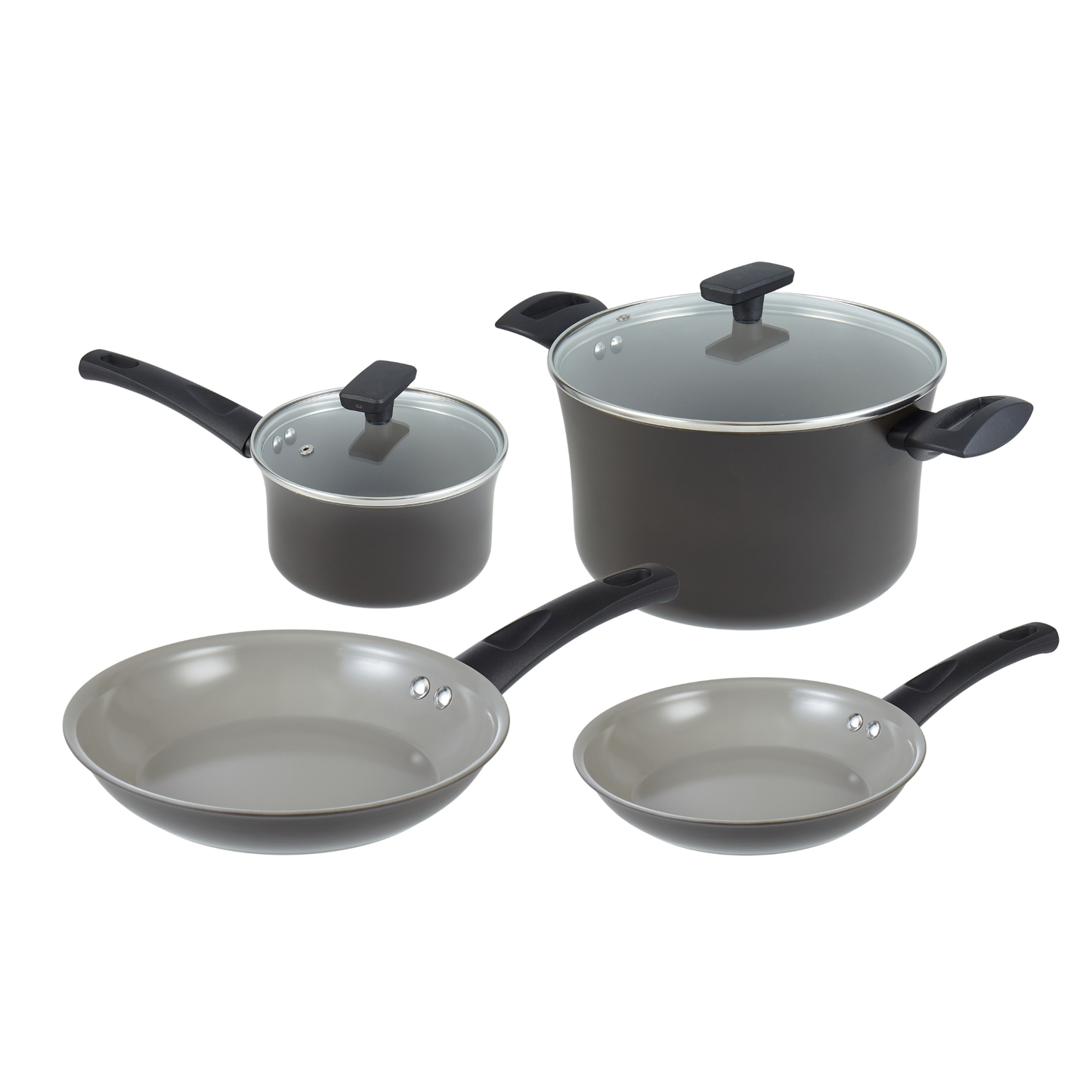 Davis & Waddell Non-Stick Cookware Set 4pcs Recycled Aluminium Pots and Pans