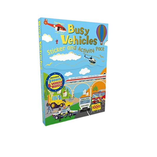 Busy Vehicles Sticker and Activity Pack