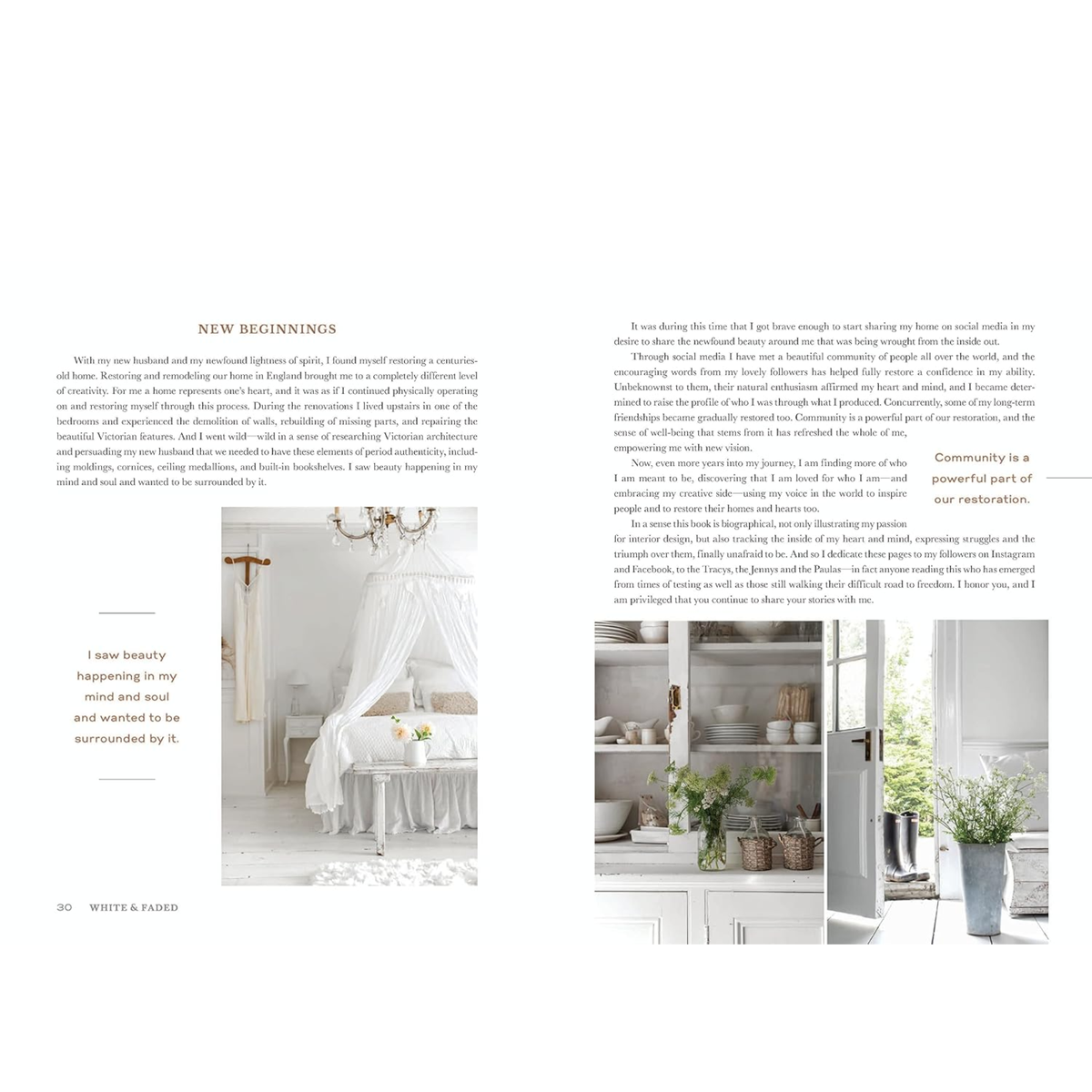 White and Faded Interior Design Book