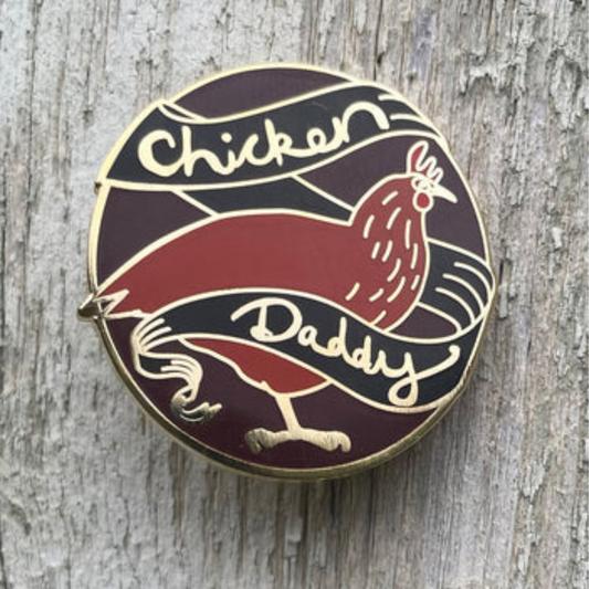 Australian jewellery - 3cm Enamel Pin - Chicken Daddy