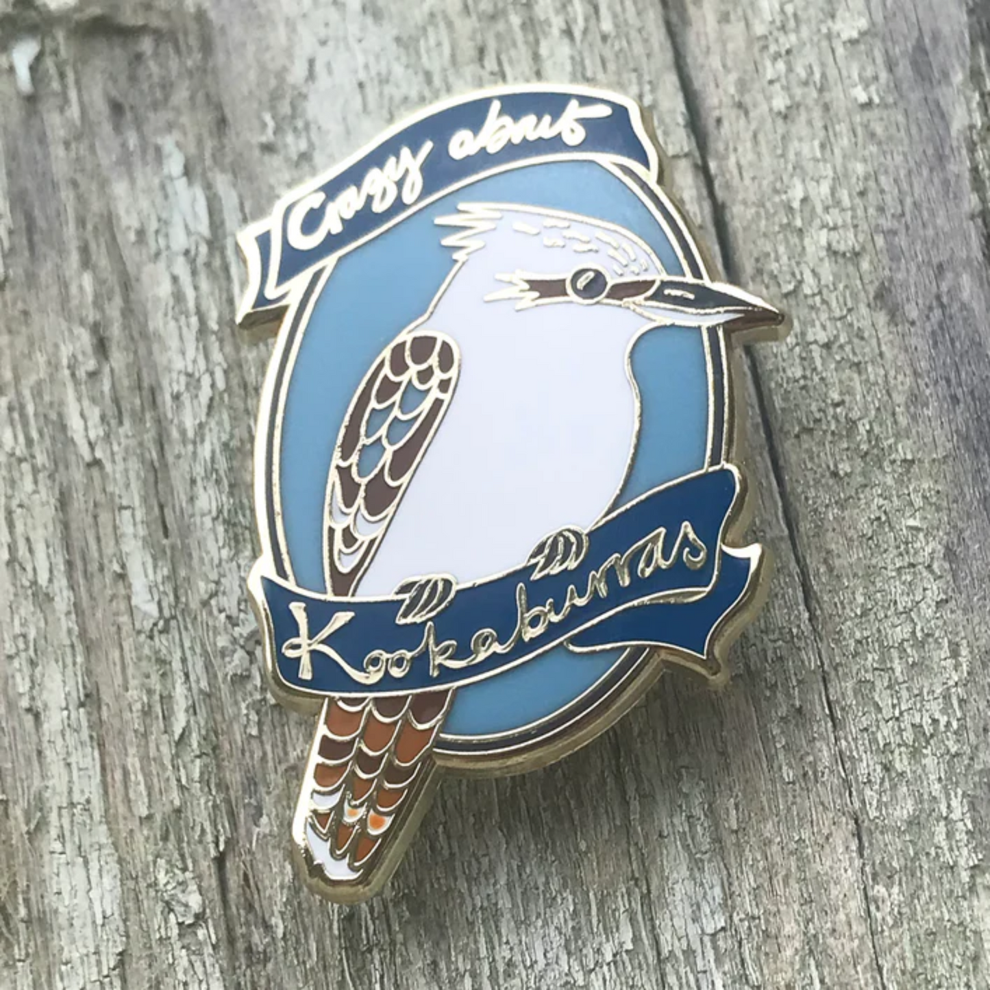 Australian jewellery - 3.5cm Enamel Pin - Kookaburra