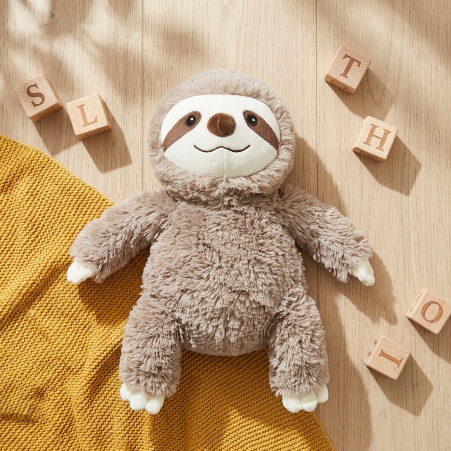 Warmies Large 13" Chocolate Brown Sloth Heat Pack Toy
