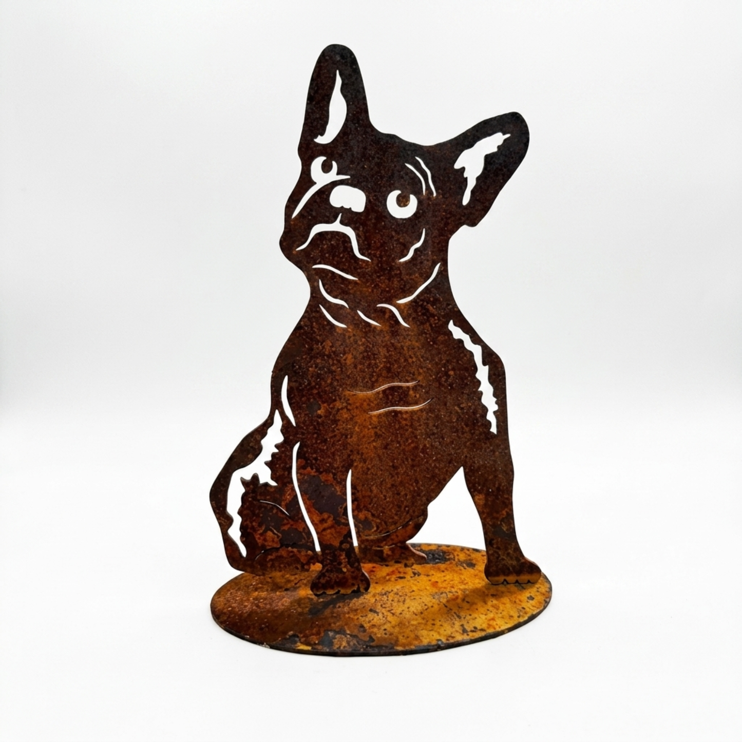 French Bulldog Metal Sculpture on stand - Australian made
