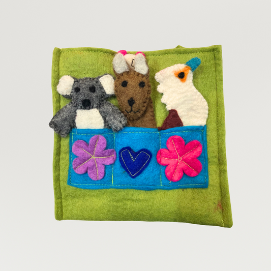 100% Wool Finger Puppet Kit Kids 2 years+