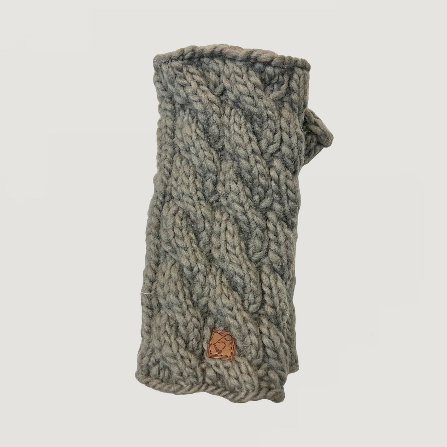 100% Wool Unisex Cable Hand & Wrist Warmers