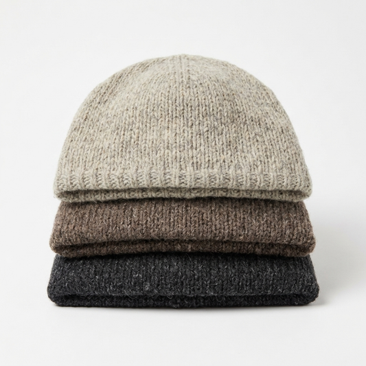 100% Wool Unisex Charlie Beanie Hat Adults & Kids