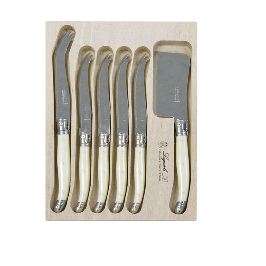 Andre Verdier Debutant Cheese Knife 6pcs Set Ivory