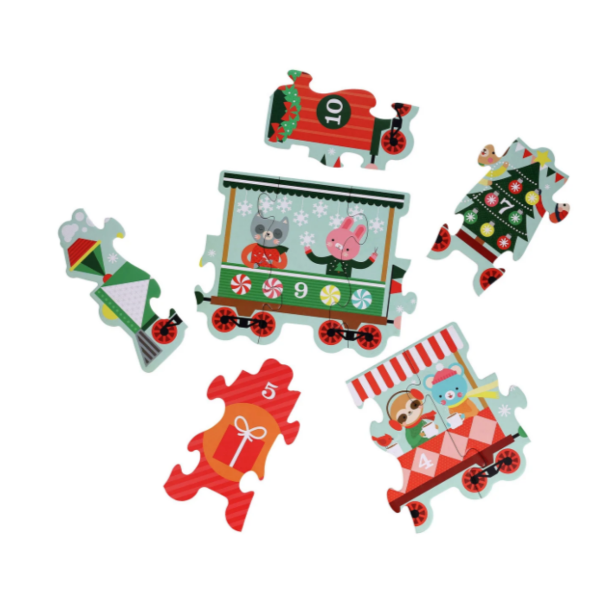 Christmas Train Floor Jigsaw Puzzle
