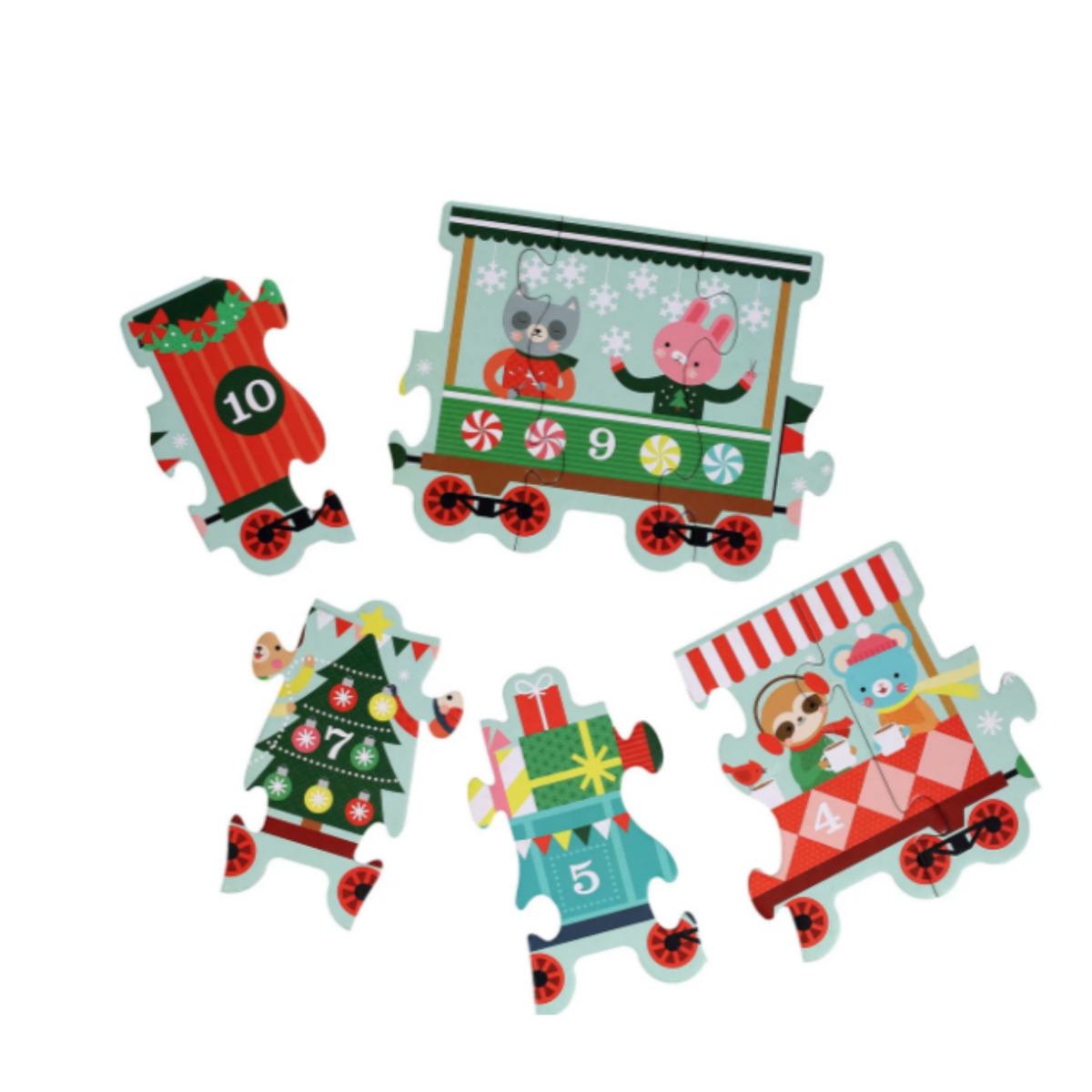 Christmas Train Floor Jigsaw Puzzle