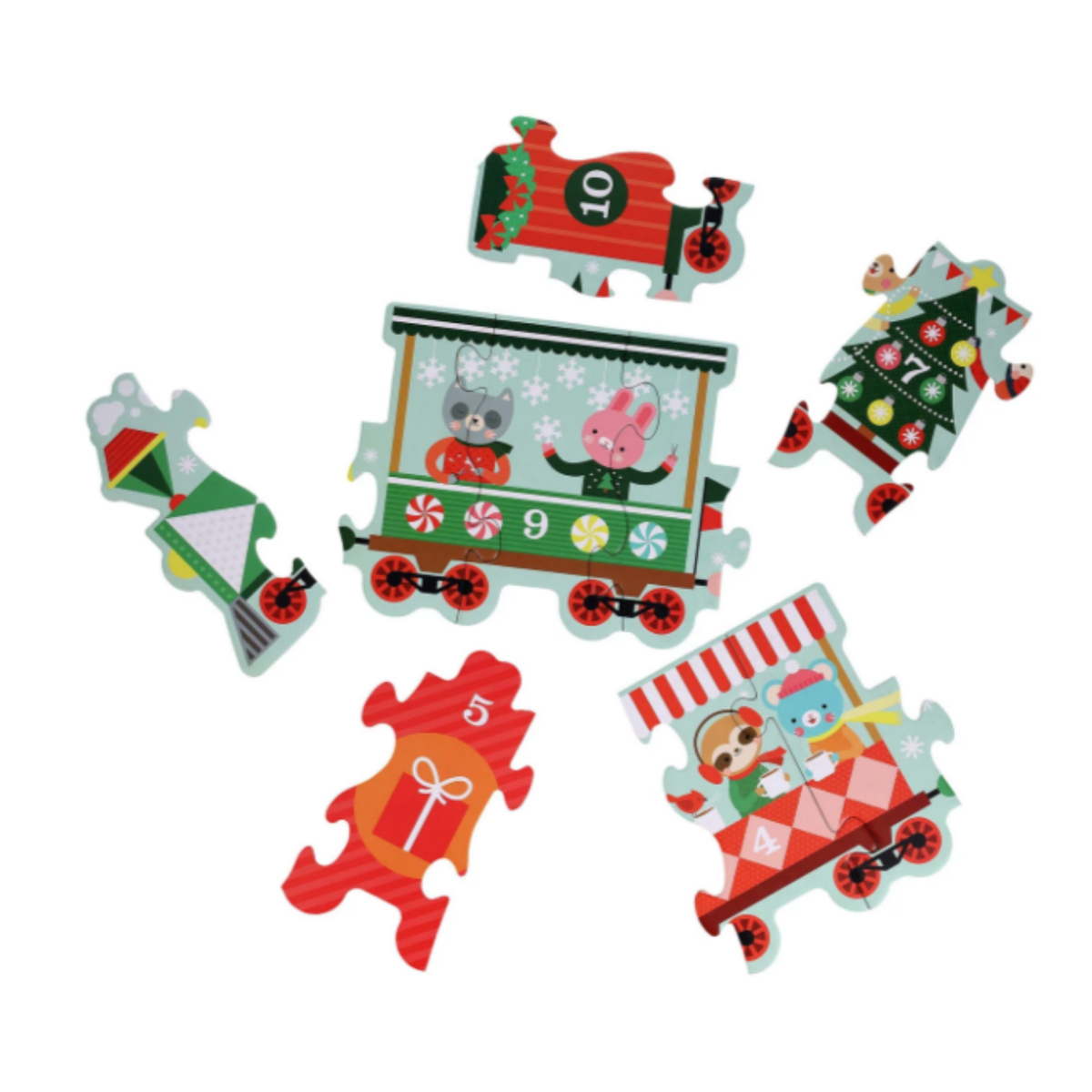 Christmas Train Floor Jigsaw Puzzle
