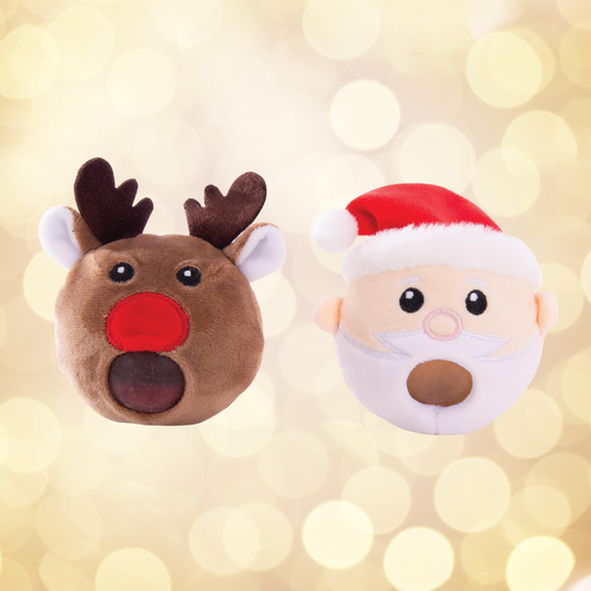 Santa and Rudolph Christmas Squish A Ball