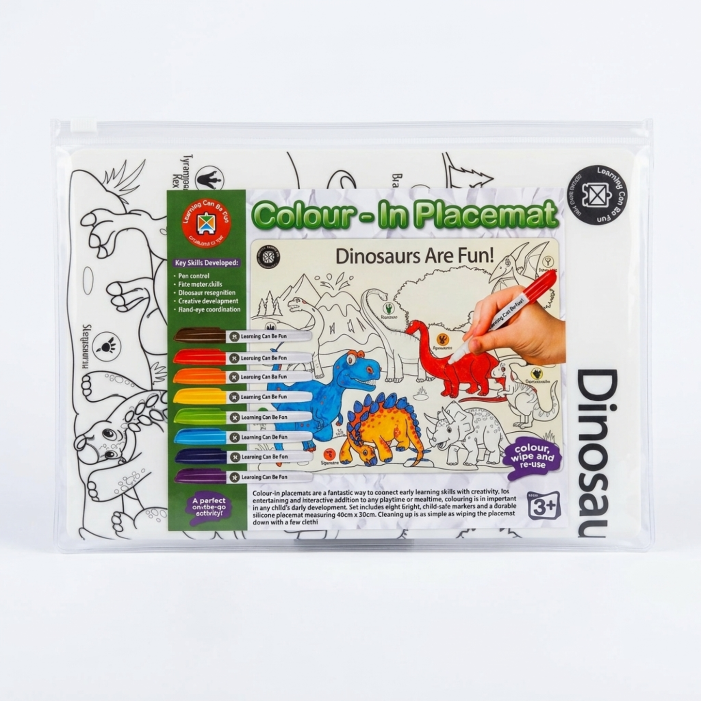 Colour in Placemat - Dinosaur