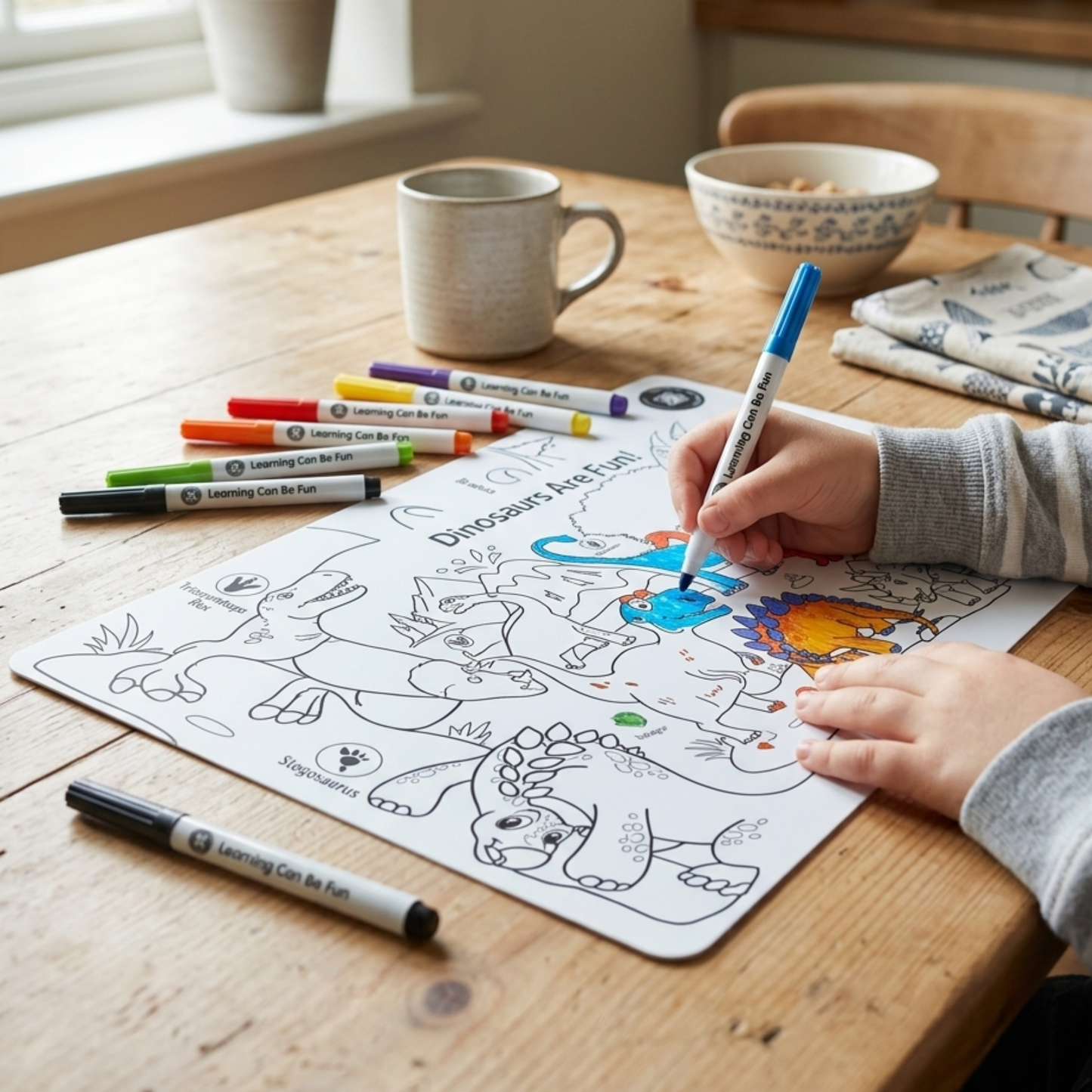 Colour in Placemat - Dinosaur
