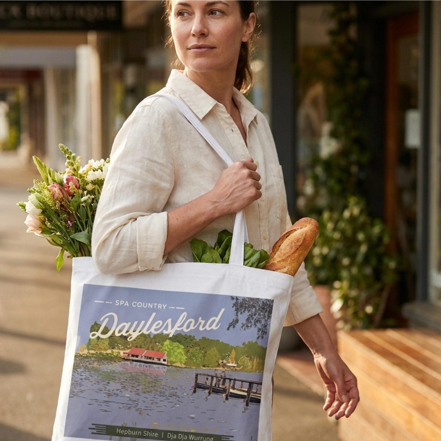 Australian Souvenir - Lake Daylesford Shopping Tote Bag