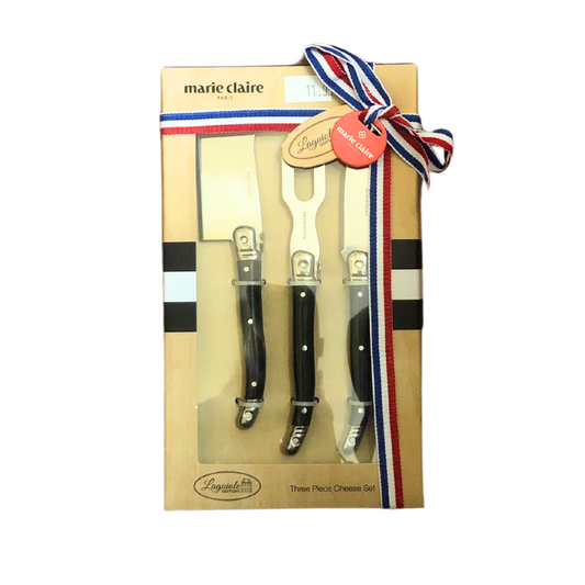 3pc Marie Claire Cheese Set - Stainless Steel Knives, Small