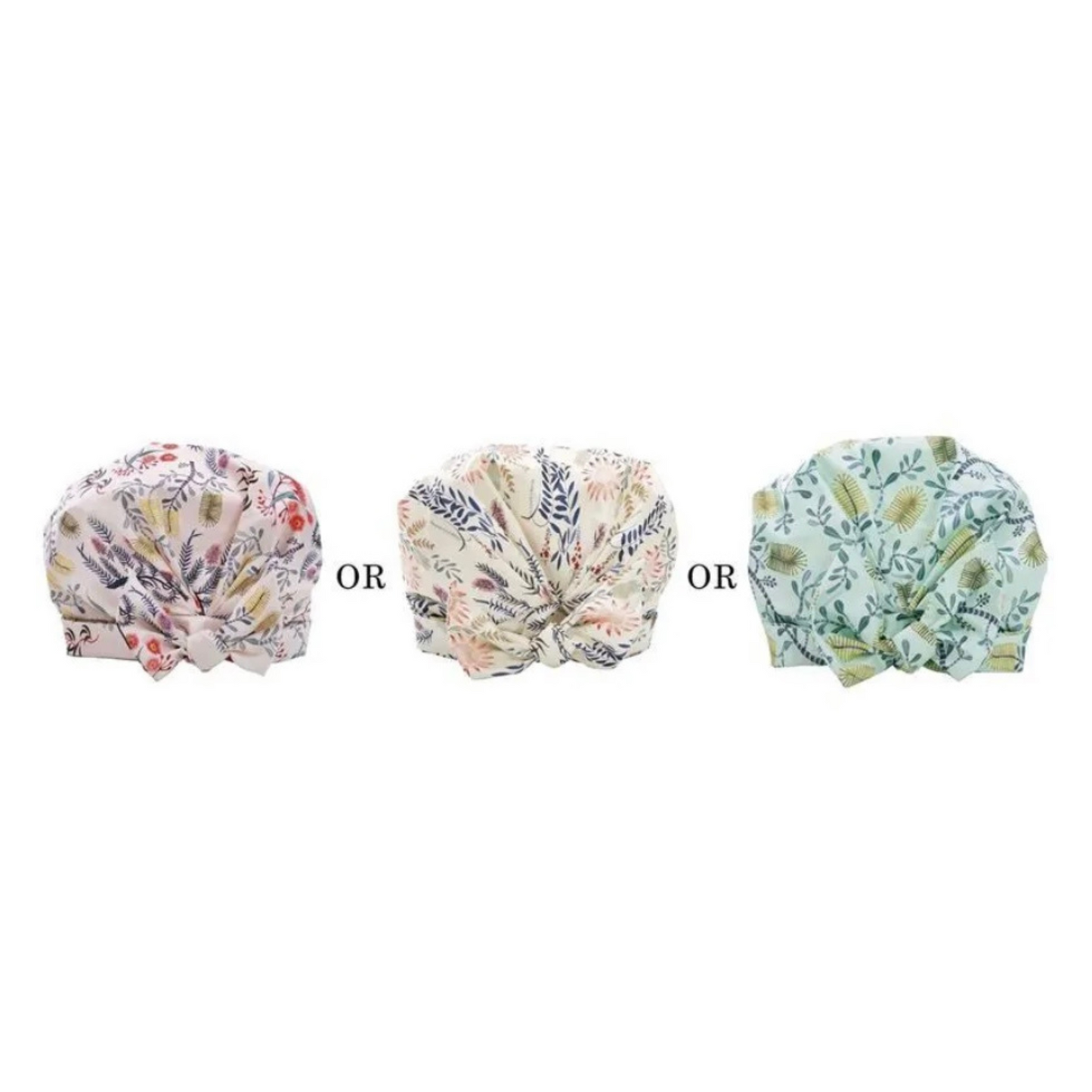 Botanical Re-Usable Waterproof Shower Cap One Size 9.5x16cm