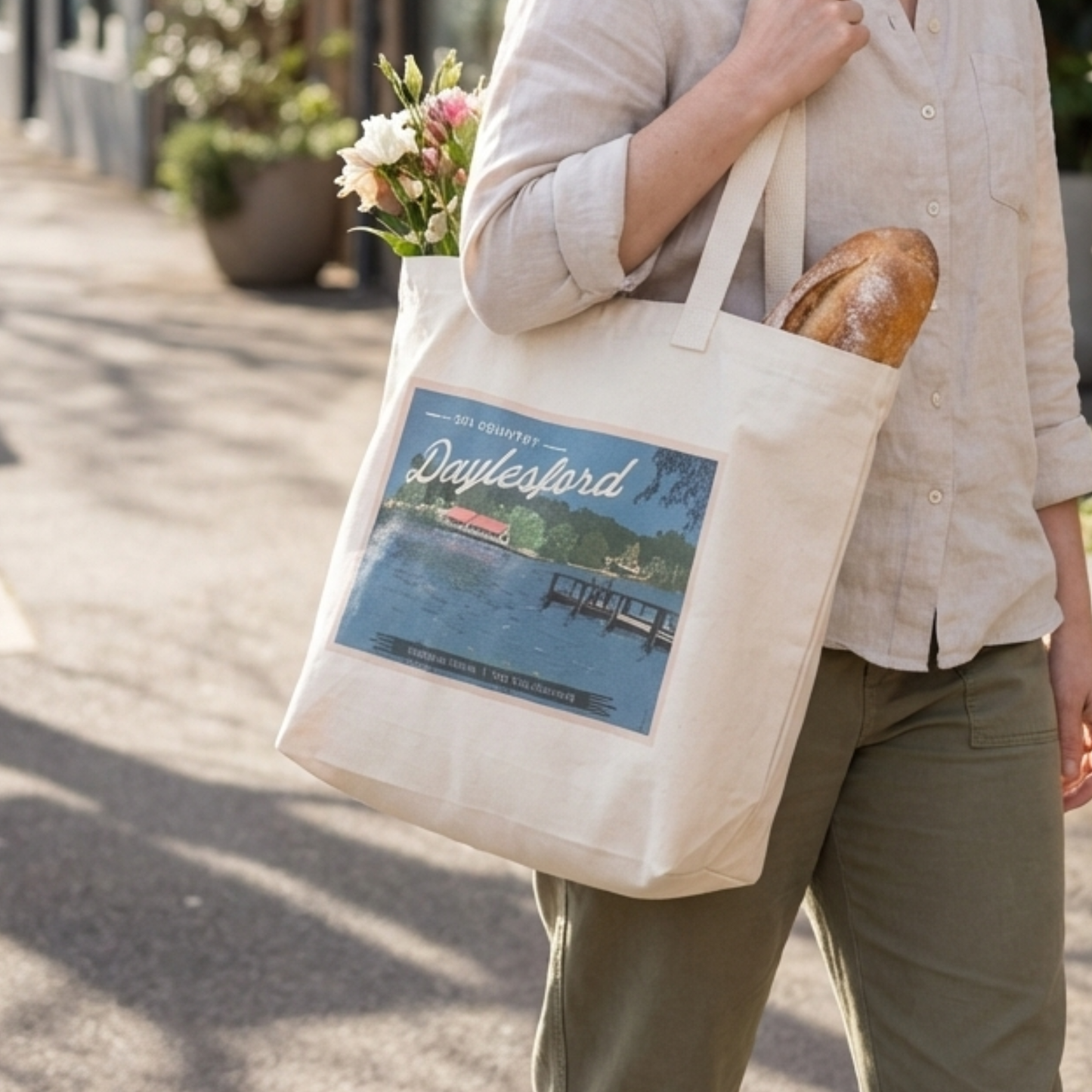 Australian Souvenir - Lake Daylesford Shopping Tote Bag