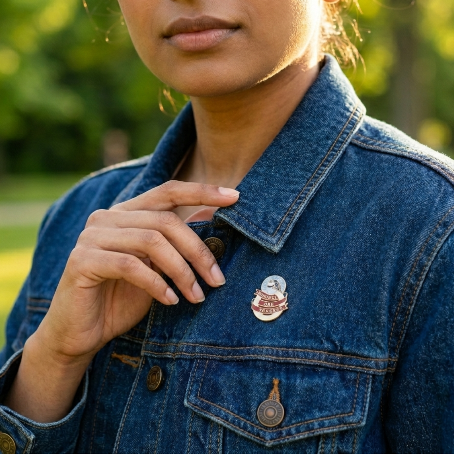 Australian jewellery - Diamond Firetail Bird Enamel Pin