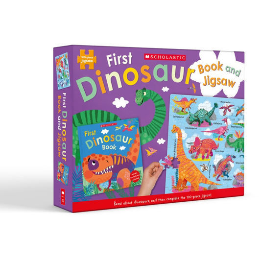 First Jigsaw Dinosaurs Book & Puzzle