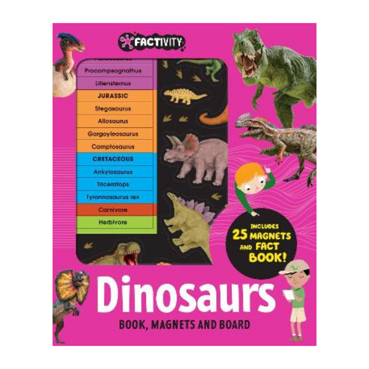 Dinosaur educational magnetic game & book