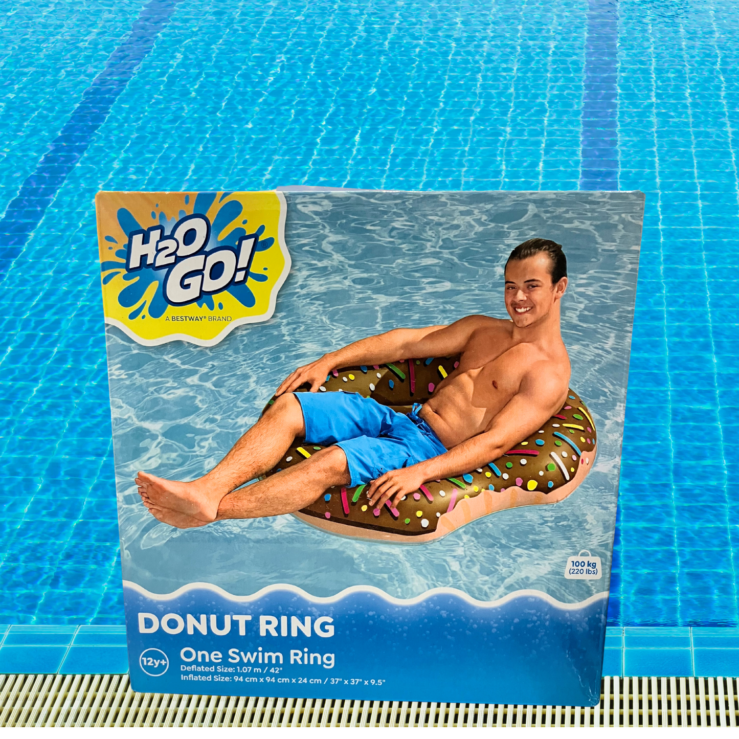 H2o Go Donut Swim Ring Pink & Chocolate