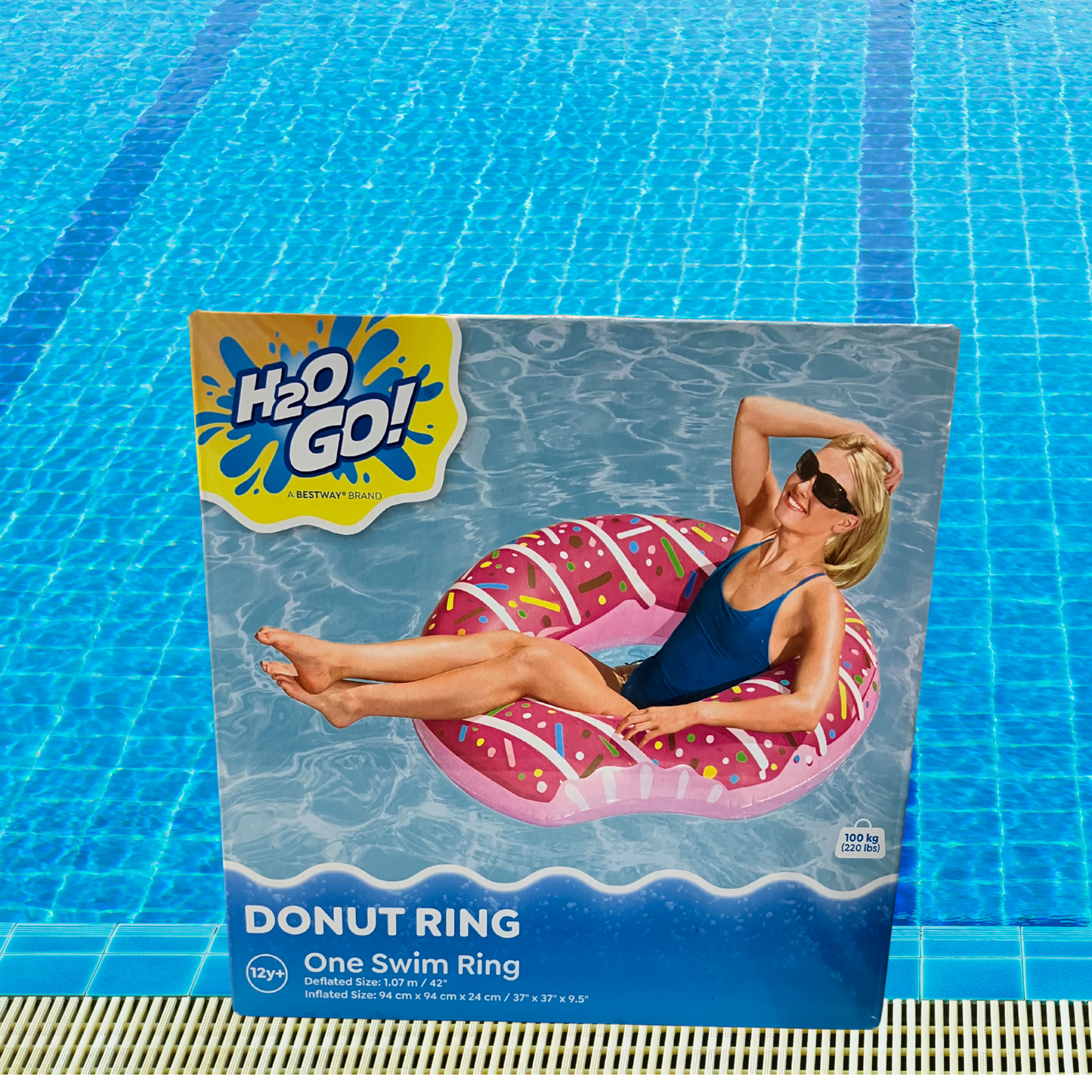 H2o Go Donut Swim Ring Pink & Chocolate